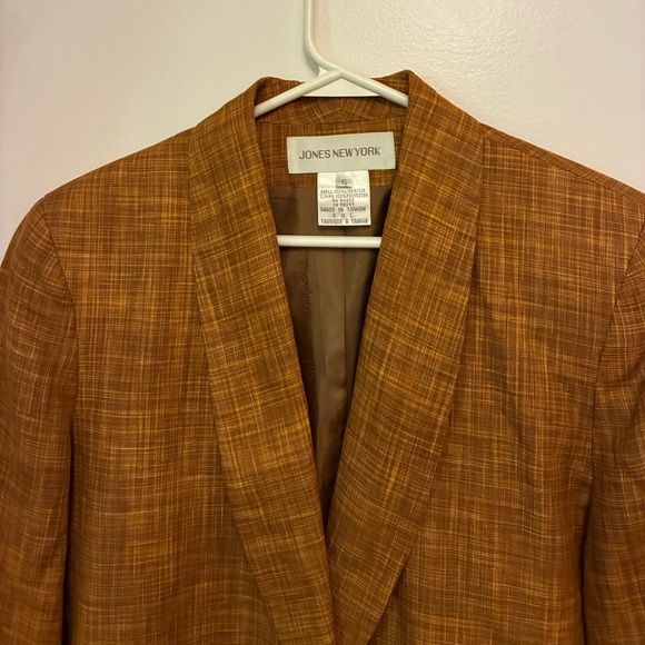 Jones New York Vintage Rust Linen Blazer size 6 - Picture 4 of 5